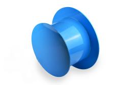 95° Blue TPU Sleeve c/w Double Flange